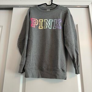 PINK Victoria's Secret Gray Crewneck Sweater